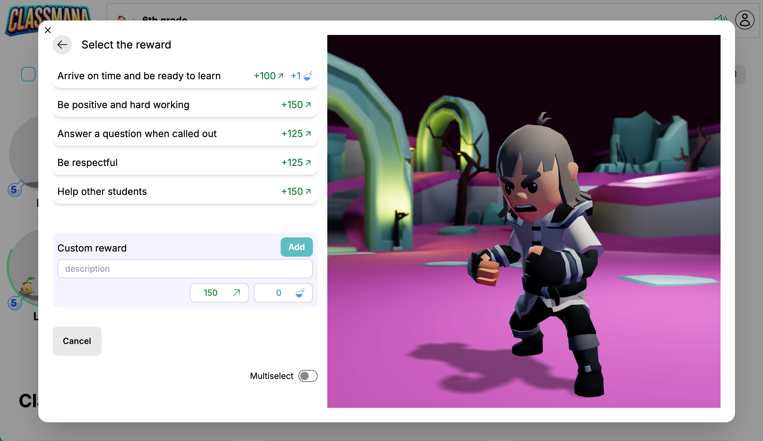 Pielāgotas balvas sadaļa